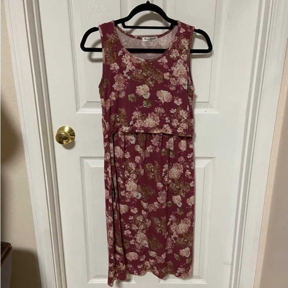 Bearsland Women's Sleeveless Maternity Dress